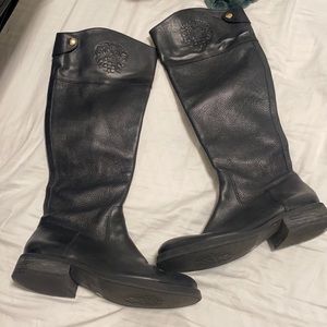 Vince Camuto Black Leather Riding Boots